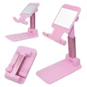 Фото 3 — Підставка-тримач настільна для телефону і планшета Folding Desktop Phone Stand, рожева