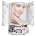 Фото 1 — Настільне дзеркало для макіяжу з LED підсвічуванням My Foldaway Lighted Makeup Mirror, велике