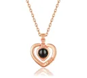 Photo 2 — Pendant heart I Love You with engraving, phrase projection 'I love you' in 100 languages, gold