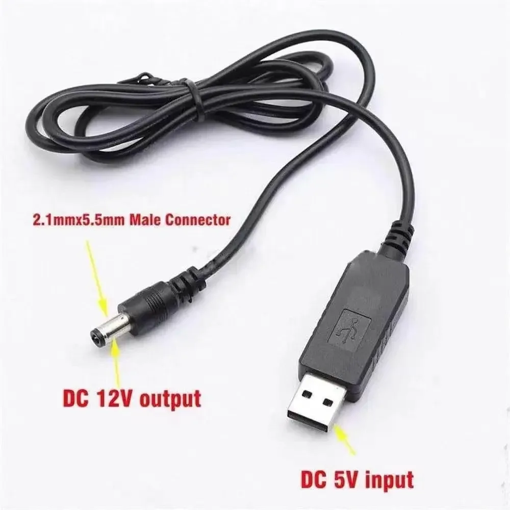 Кабель USB DC 12V для подключения роутера к повербанку, DC 5.5×2.1 мм