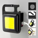 Photo 1 — Rechargeable LED COB Keychain Flashlight with Carabiner and Magnet, 500mAh