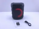 Фото 2 — Колонка портативна Bluetooth AM-303, LED-підсвітка, чорна