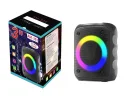 Фото 1 — Колонка портативна Bluetooth AM-303, LED-підсвітка, чорна