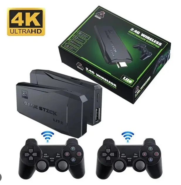 Игровая приставка M8, 64 ГБ, 4K HDMI, + 2 беспроводных джойстика