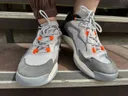 Photo 2 — Men's leather sneakers SupoA2486-2, gray with orange stripes