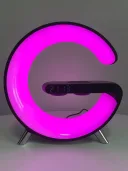 Фото 5 — Світильник-нічник RGB Smart Light Sound Machine, бездротова зарядка 15W, Bluetooth-колонка 3W, чорний