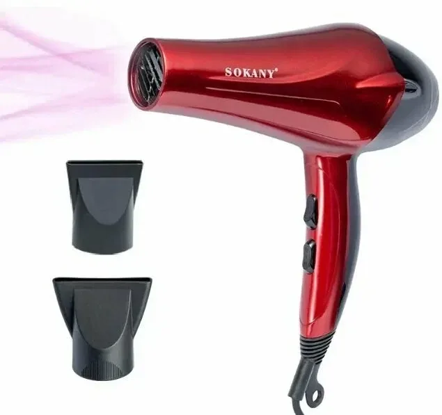 Фен для волосся професійний Sokany SK-2211, з насадками та іонізацією