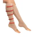 Фото 2 — Компресійні гольфи на блискавці Zip Sox проти набряклості ніг, бежеві, S/M