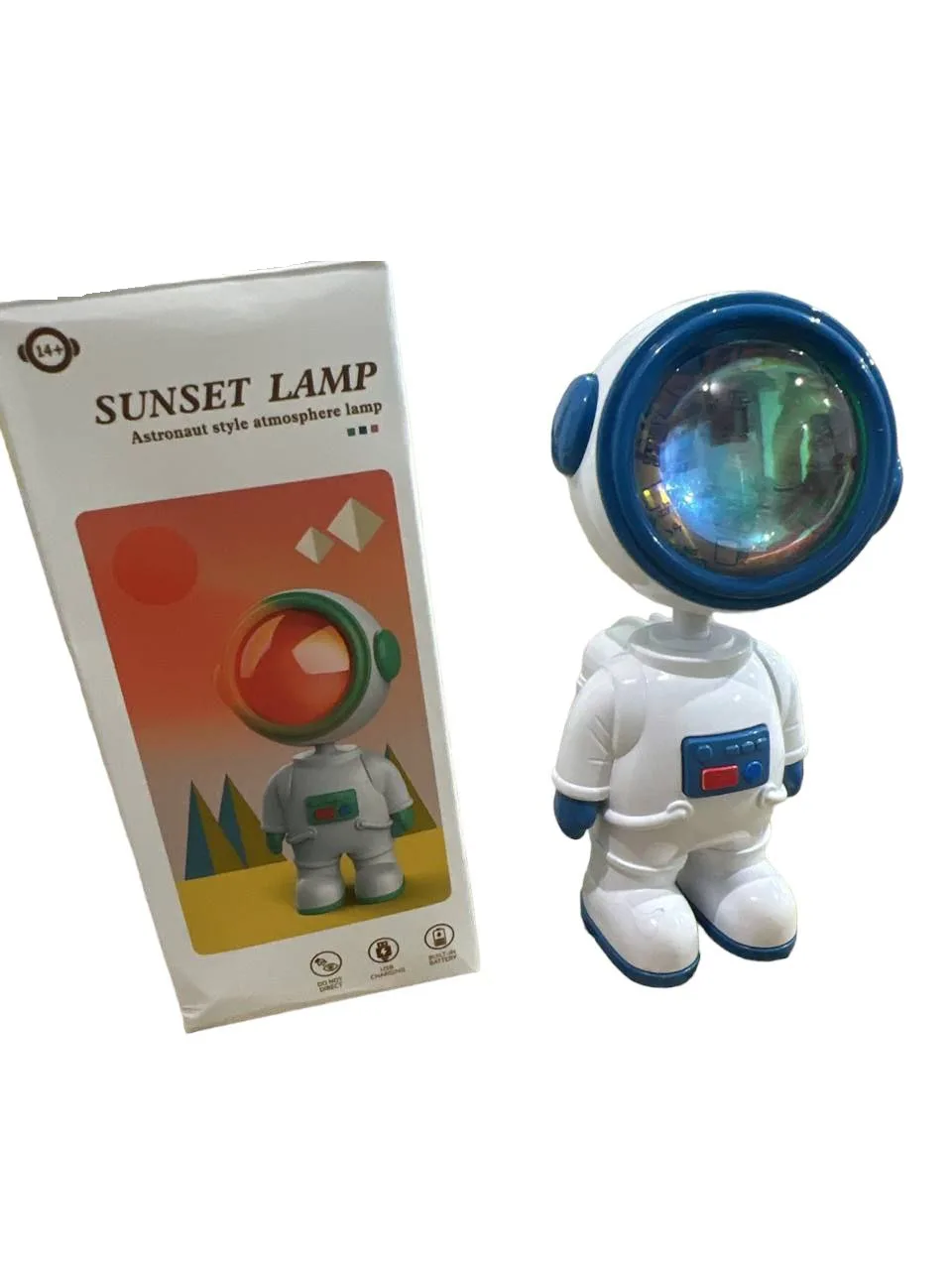 Дитячий світильник-проєктор зоряного неба Астронавт SUNSET LAMP