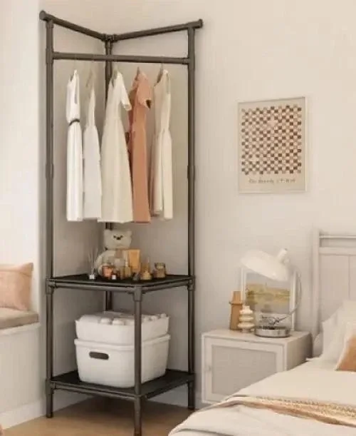 Кутова підлогова вішалка для одягу Corner coat rack NO:9603, 180х45х45 см