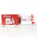 Фото 6 — Нічник-проектор «Сніговик» на підставці, 3Вт LED, USB, 185x115x95мм, White/Red