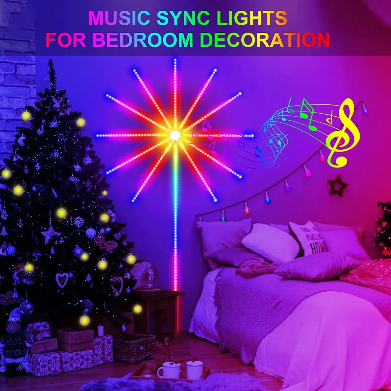 Світлодіодна LED-стрічка феєрверк SF-9 з Bluetooth, 28 Key, керування через застосунок, музичний режим