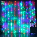 Photo 4 — LED curtain string lights for window, 200 LEDs, multicolor, 3x2 m, with remote, mains-powered