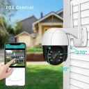 Фото 2 — Камера відеоспостереження вулична IP Wi-Fi PTZ-D4, купольна поворотна, IP66, біло-чорна