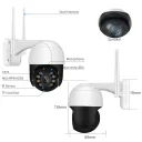 Фото 6 — Камера відеоспостереження вулична IP Wi-Fi PTZ-D4, купольна поворотна, IP66, біло-чорна