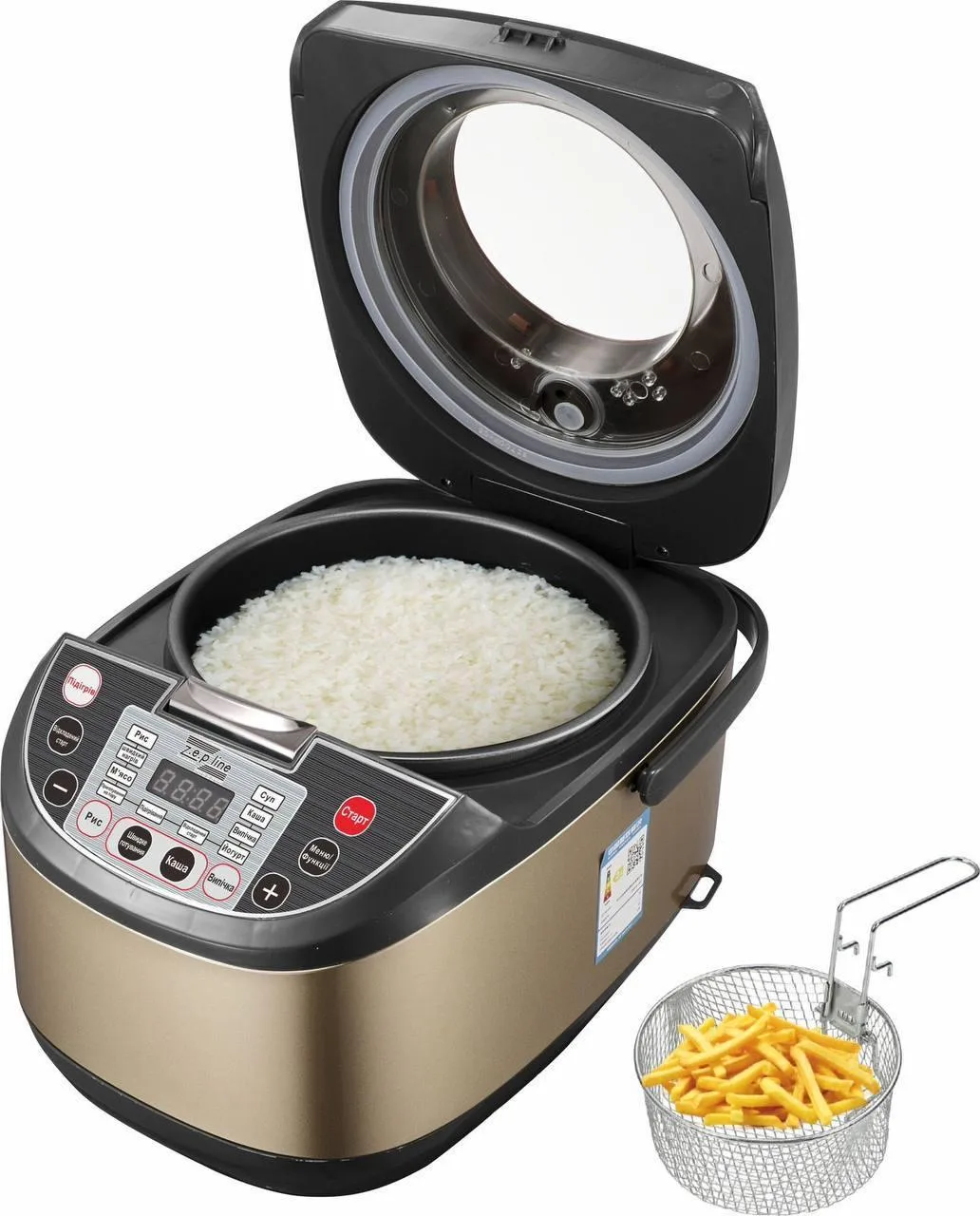 Мультиварка з фритюрницею Zepline ZP-095, 6 л, 20 програм, 1800 Вт