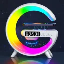 Фото 1 — Настільна смарт-лампа G-Smart Light G63 RGB з бездротовою зарядкою та Bluetooth-колонкою 10W, біла