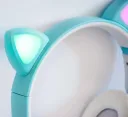 Фото 2 — Бездротові навушники "Котячі вушка" CatEar ST77M, RGB підсвітка, Bluetooth, MP3, синій