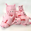 Фото 3 — Іграшка антистрес сквіш велика Рожева свинка Pink Pig, 50 см
