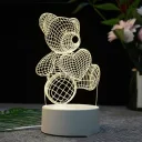 Фото 3 — Нічник-світильник 3D акриловий Ведмедик, кілька підсвічувань, з пультом