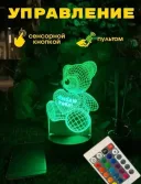 Фото 2 — Нічник-світильник 3D акриловий Ведмедик, кілька підсвічувань, з пультом