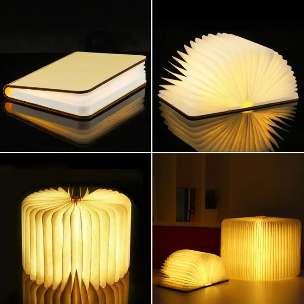 Настільна лампа-нічник у вигляді книги Foldable Book Lamp 7259, для дитячої кімнати