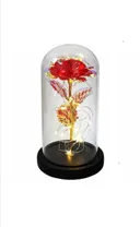 Photo 2 — Rose in Glass Dome Rose of Love RED GOLD, LED Light, Red