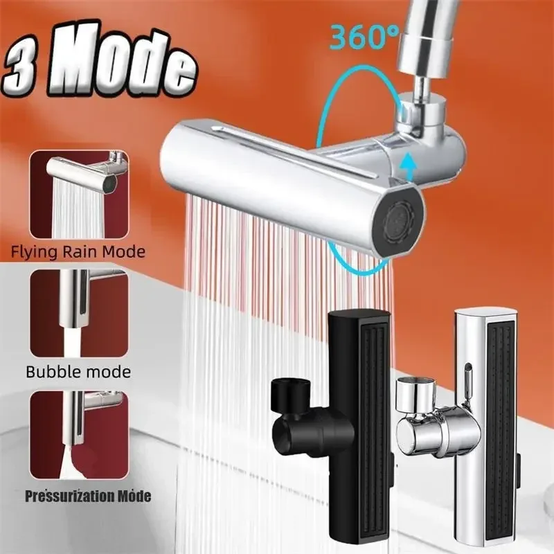 Змішувач для кухні з водоспадом, поворотний, барботер SHOWER HEAD AND527