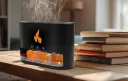 Фото 2 — Зволожувач повітря Docsal Flame 3в1 з ультразвуковим зволоженням та сольовими каменями, чорний