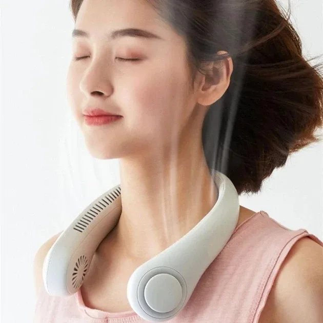 Вентилятор на шию NECK FAN VT-1010, акумулятор 4000 мАг, 3 режими, 5 Вт