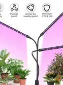 Фото 3 — Лампа для рослин ультрафіолетова j22wl-03, повний спектр, 3 голівки LED, 30 Вт