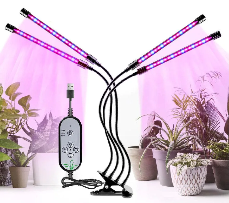 Фитолампа для растений j22wl-04 LED, подсветка рассады с таймером