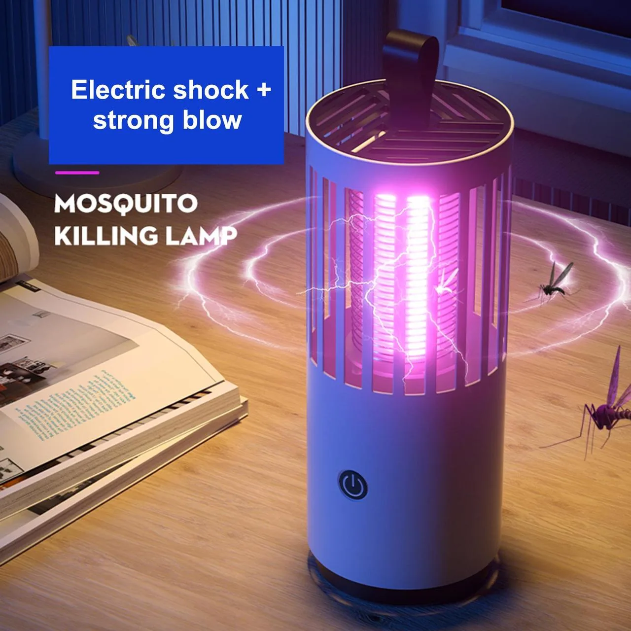 Лампа-ловушка для комаров 1001 Mosquito Lamp, бытовая, USB, портативная