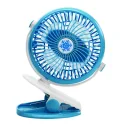 Фото 3 — Портативний настільний міні-вентилятор Moltis Mini Fan WX 6503 на прищіпці, ABS-пластик, синій