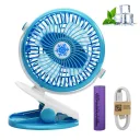 Фото 1 — Портативний настільний міні-вентилятор Moltis Mini Fan WX 6503 на прищіпці, ABS-пластик, синій