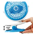 Фото 5 — Портативний настільний міні-вентилятор Moltis Mini Fan WX 6503 на прищіпці, ABS-пластик, синій