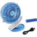 Фото 2 — Портативний настільний міні-вентилятор Moltis Mini Fan WX 6503 на прищіпці, ABS-пластик, синій
