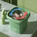 Photo 2 — Foldable Silicone Bucket Washing Machine, 7 L, green