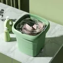Photo 3 — Foldable Silicone Bucket Washing Machine, 7 L, green