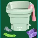 Photo 5 — Foldable Silicone Bucket Washing Machine, 7 L, green