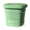 Photo 1 — Foldable Silicone Bucket Washing Machine, 7 L, green