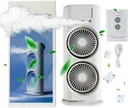 Фото 1 — Вентилятор настільний подвійний Double-ended Spray Fan, з охолодженням, LED-підсвіткою, 3 швидкості, пульт