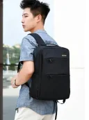 Фото 2 — Рюкзак міський 3в1 Backpack 9018 дорожній комплект чорний