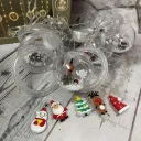 Фото 6 — Гірлянда-штора 3 м, теплий жовтий, "Кола та кулі": ялинка, сніговик, дід мороз, олень, шапка, SF-3 Warm