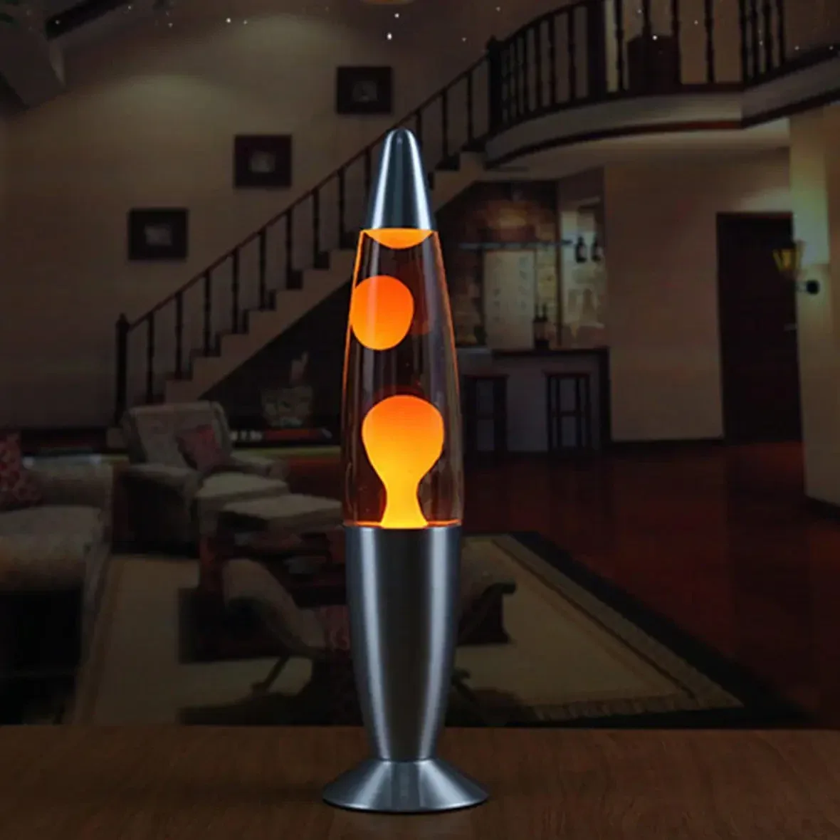Лава-лампа парафиновая Magma Lamp, 35 см, оранжевая, ночник
