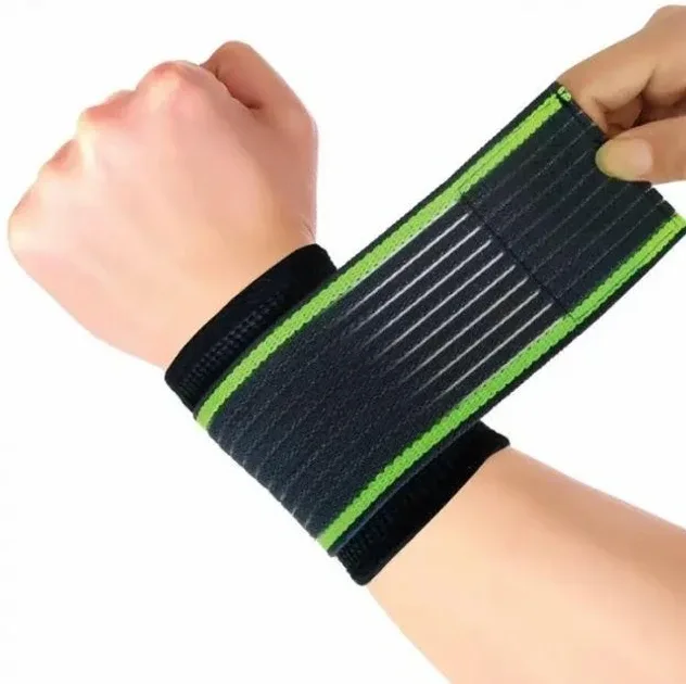 Бандаж эластичный для запястья RIAS Wrist Support Black-Green
