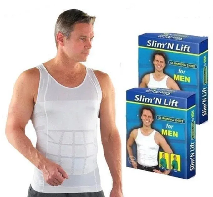 Мужская коррекционная майка Slim'n Lift, утягивающая, для похудения, размер 2XL