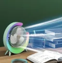 Фото 2 — Вентилятор електричний USB 3-швидкісний з кольоровою підсвіткою 180°, безшумний