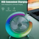 Фото 6 — Вентилятор електричний USB 3-швидкісний з кольоровою підсвіткою 180°, безшумний