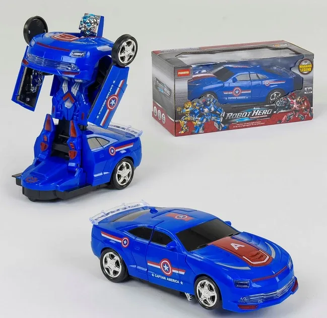 Машина-трансформер робот SPORTS CAR JS004 зі звуковим супроводом, батарейки АА